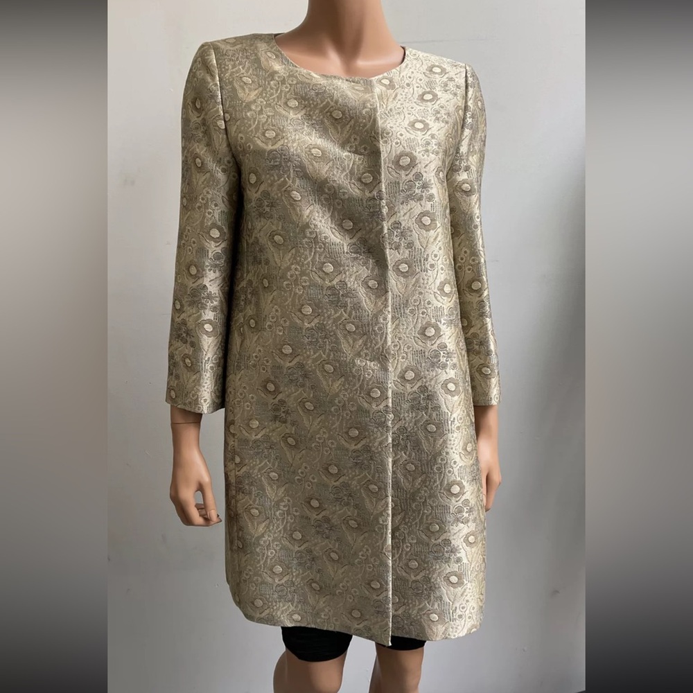 Cinzia Rocca Due, Jacquard Coat, Size US 6, ITA 42